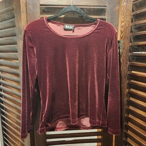 Rich Velvet Long Sleeve Top